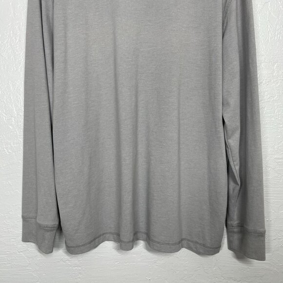 Untuckit Men XL Light Gray Ultrasoft Henley Long Sleeve Shirt Albarino Cotton - Picture 7 of 10